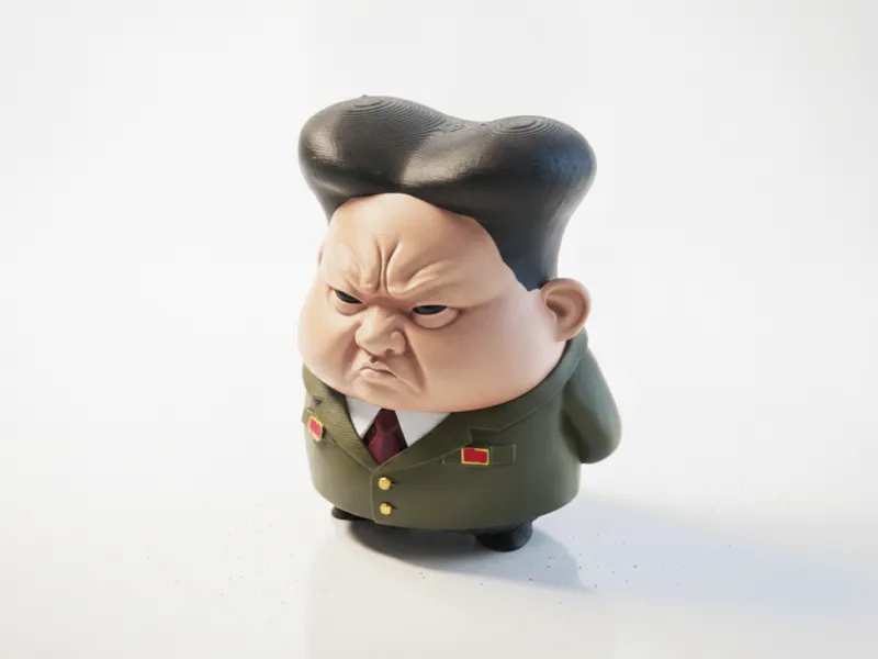 Kim Jong Un Figuur Beroemdheid 3D Printbaar