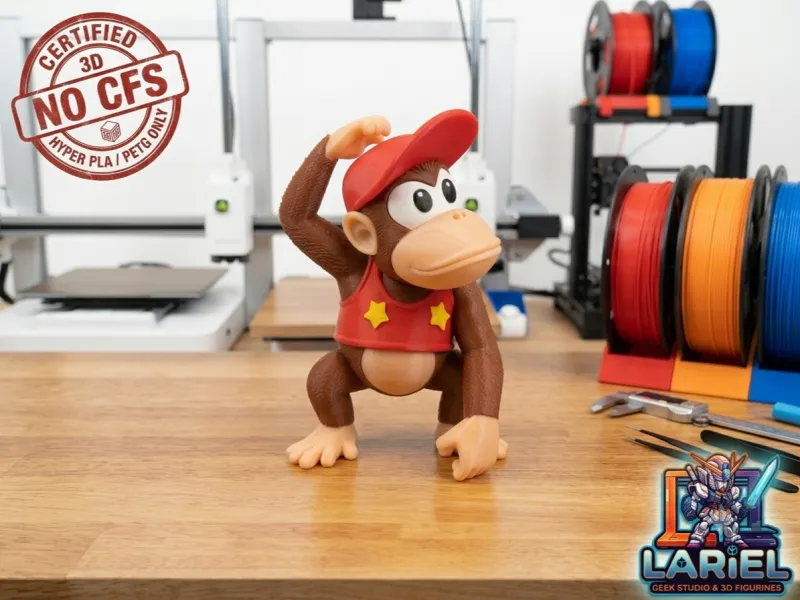 Diddy Kong (Donkey Kong) MultiPart 18CM - 3mf - GEEN CFS