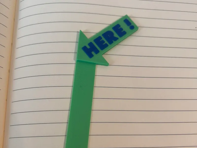 Here! Arrow Bookmark