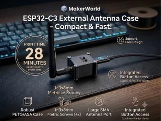 ESP32-C3 Case with External Antenna