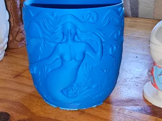 Mermaid lithophane cup/pot/holder/Trash can