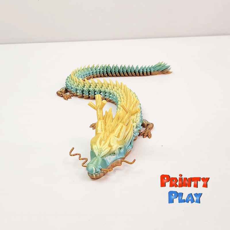 Flexi Dragon - Toys - PLA - 3D printed product - фото 2