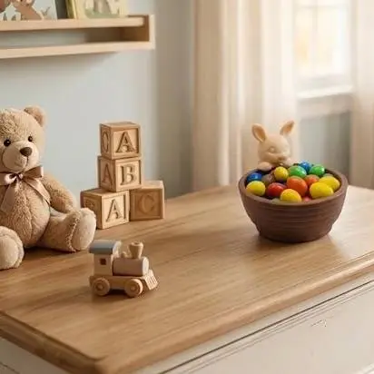 Easter bunny with a chocolate bowl