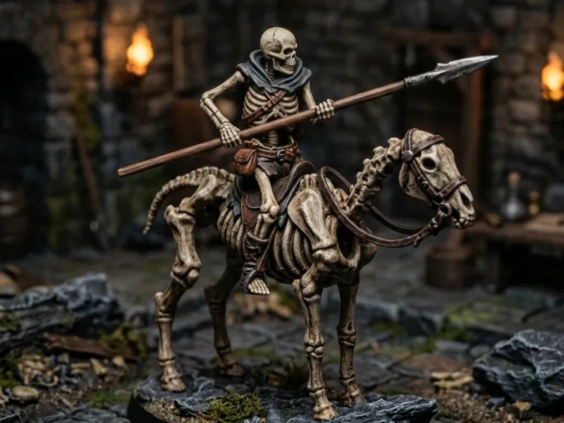 Mounted Skeleton Spearman - Tabletop Miniature