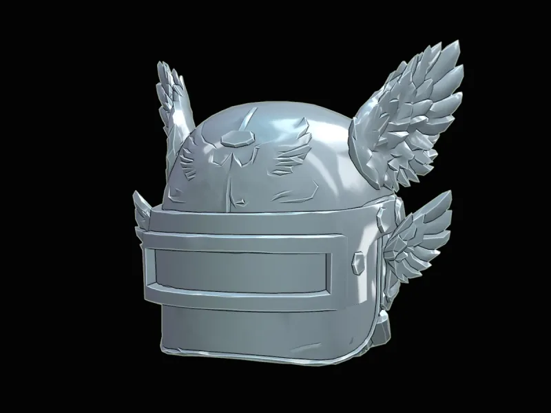 Skyfeather Winged Wearable Helmet STL Battle Royal 3D Print