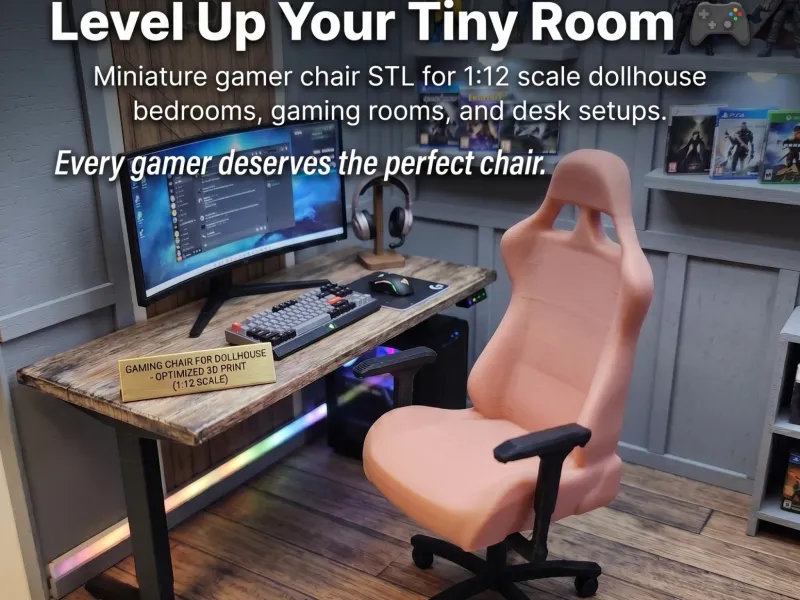 Miniatuur Gamerstoel - Poppenhuismeubels op 1:12 Schaal