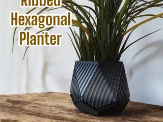 Ribbed Hexagonal Planter