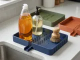 Sink Dish Soap Caddy V2 | Self-Draining Tray, Enclosed Spout-0