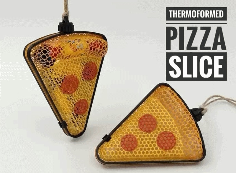 Fetta di pizza termoformata - contenitore per caramelle