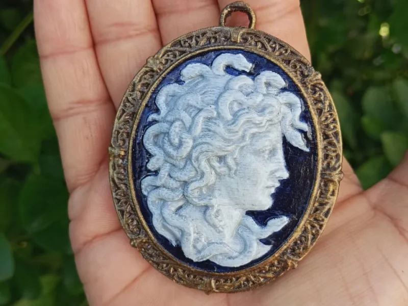 Vintage jellyfish cameo