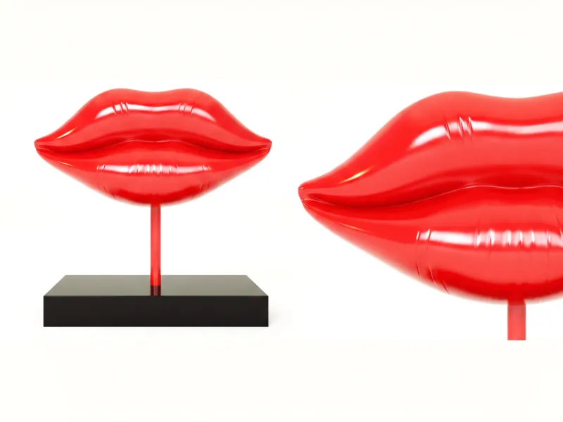 Figurine of lips kiss
