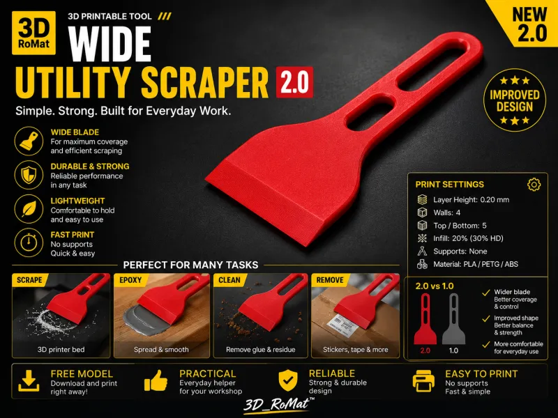Wide Utility Scraper 2.0
