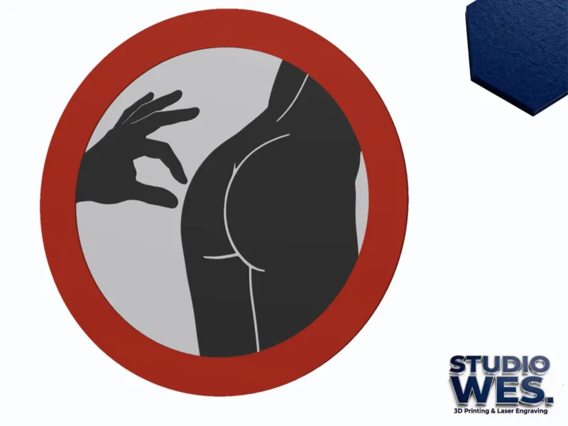 Butt Pinch - Forbidden Traffic Sign v1 - Wall Art