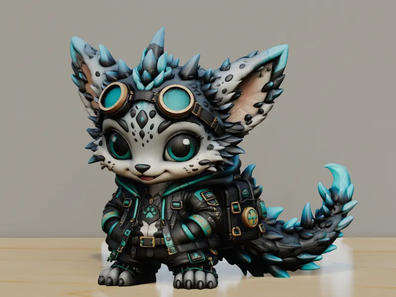Arctic Fox Explorer | Cute Fantasy Creature