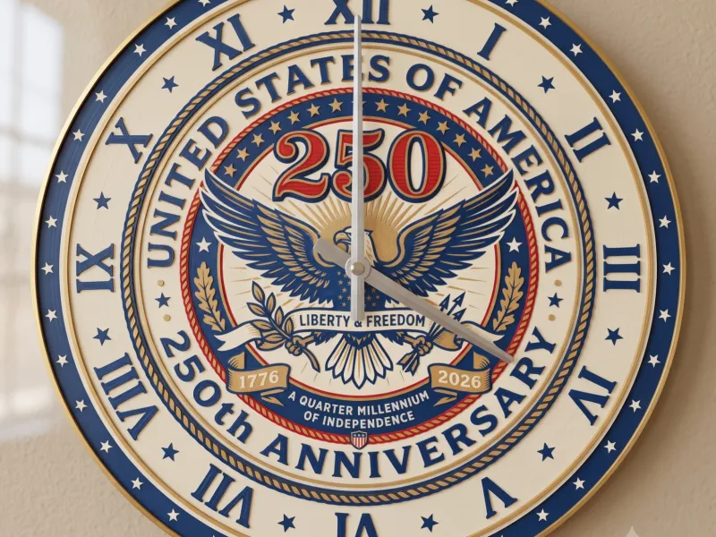 USA 250th Anniversary Commemorative Clock - HueForge Ver 2