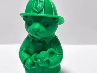 Animal firefighter tribute sculpture