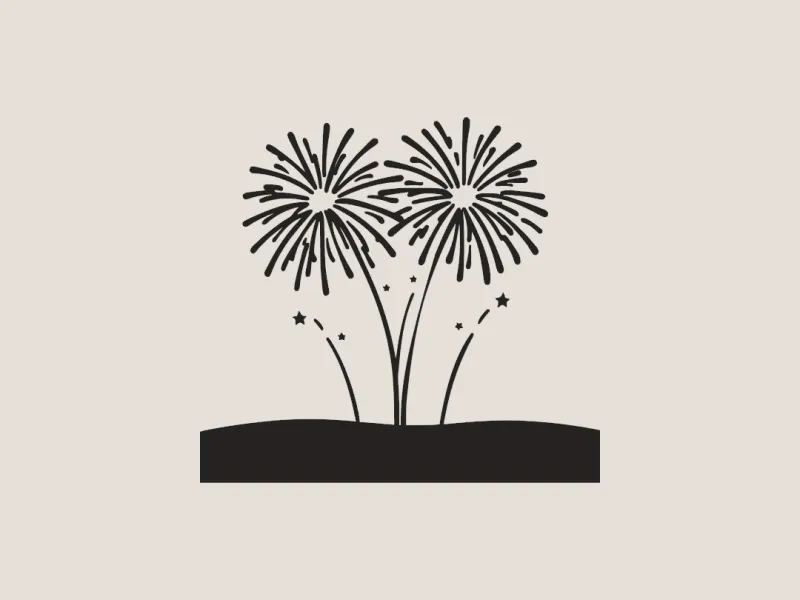 Labor Day Fireworks 3D Print Wall Art