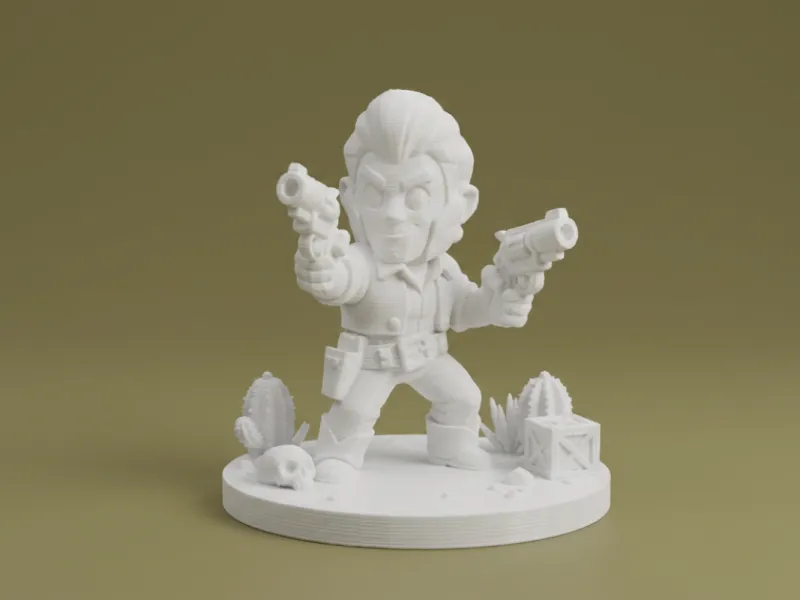 Colt – Brawl Stars Inspired Gunslinger Figurine