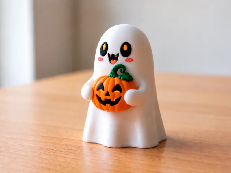 Ghost with Pumpkin Halloween Decoration