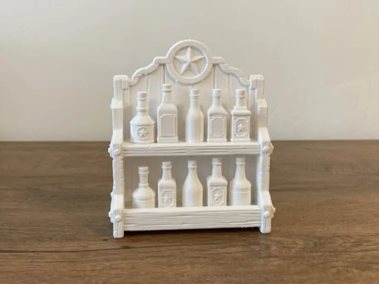 Saloon Bottle Rack - Wild West Decorative Model
