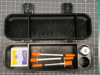 Slim TRT, Peptide, Syringe holder, medical storage case