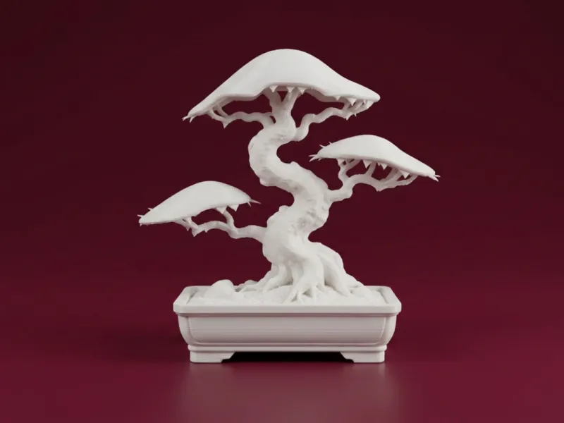 Miniature Bonsai Tree Model