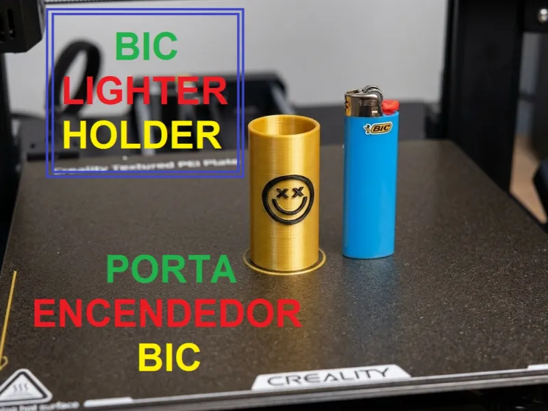 Porta Encendedor Cilíndrico Carita Feliz (Smiley)