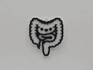Cute Anatomical Intestine Keychain #1