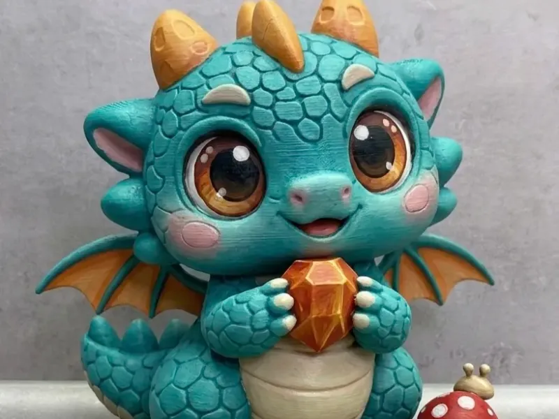 Cute Dragon With Egg - Crystal Guardian