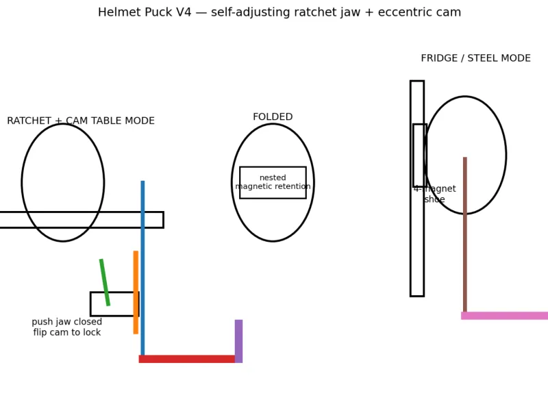 Helmet puck