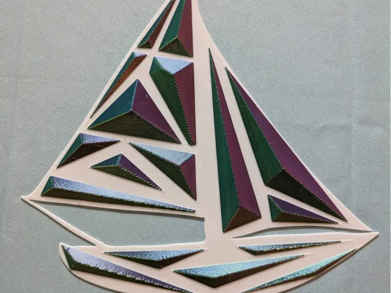 Modern Geometric Sailboat Wall Art