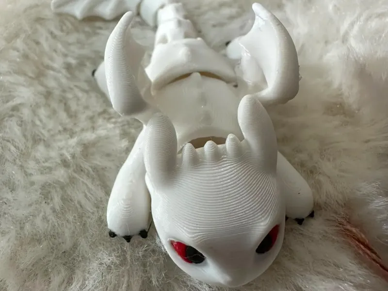 Figura Flessibile Drago Bianco