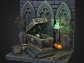 Haunted Crypt Awakening (With optional Electromics Holder)