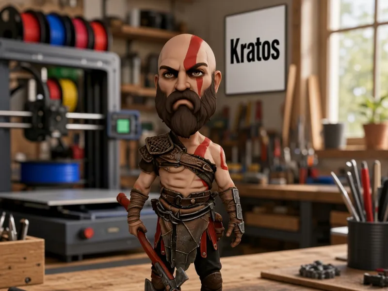 God of War Kratos Cabezon Statue