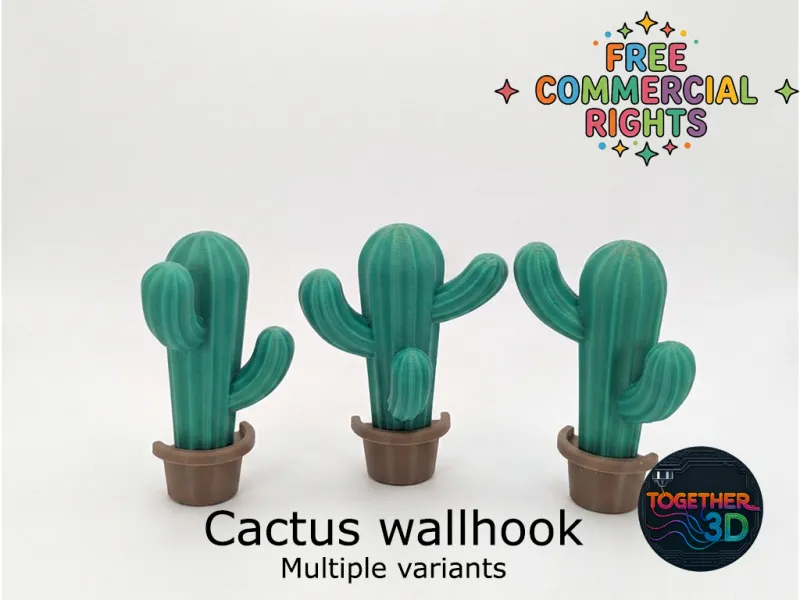 Cactus wall hook - multiple variants