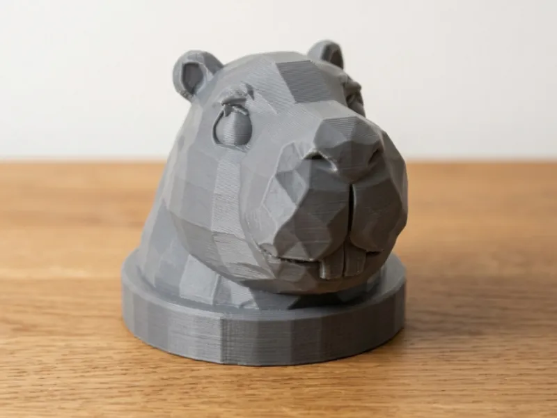 Capybara Statue 1 Click Print Sculpture with Base
