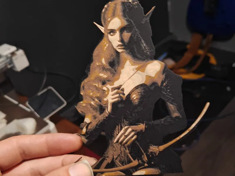 Elven archer Lithophane