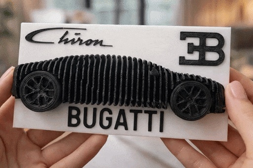 Modelo por capas del Bugatti Chiron