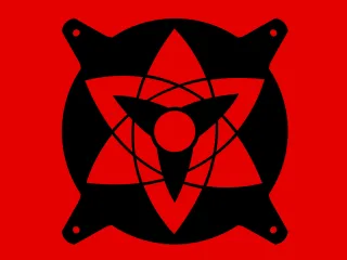 Naruto SASUKE ETERNAL SHARINGAN - Custom 120mm Fan Grill