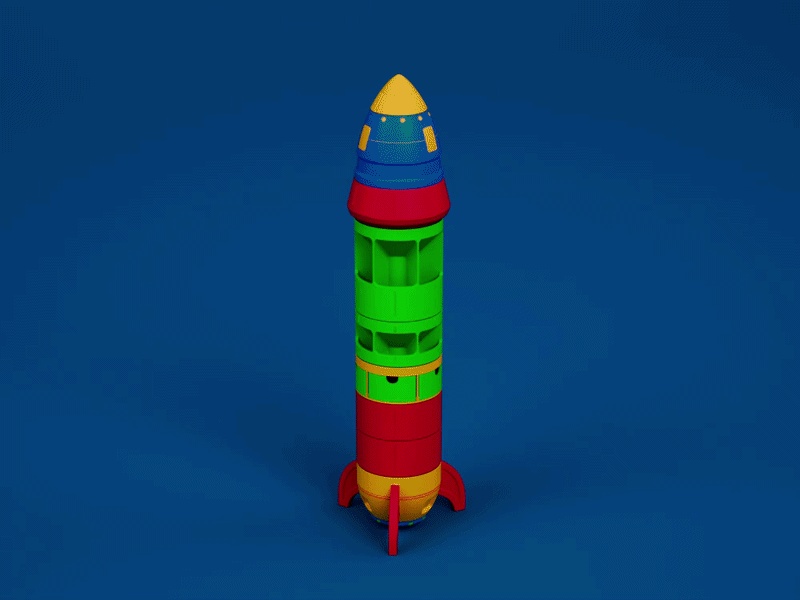 Modular Rocket Stationery Hub | 9-Stage Kids Organizer