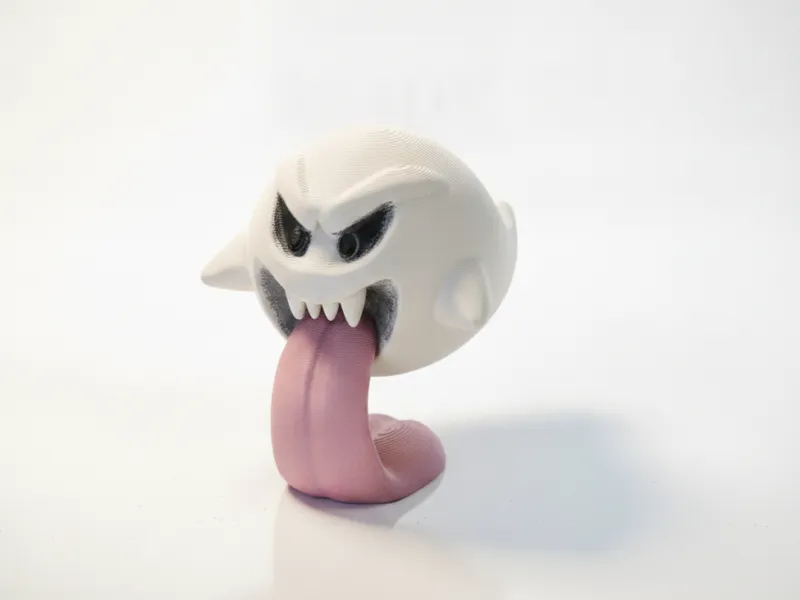 Figurine de fantôme tirant la langue, effrayante, imprimable en 3D