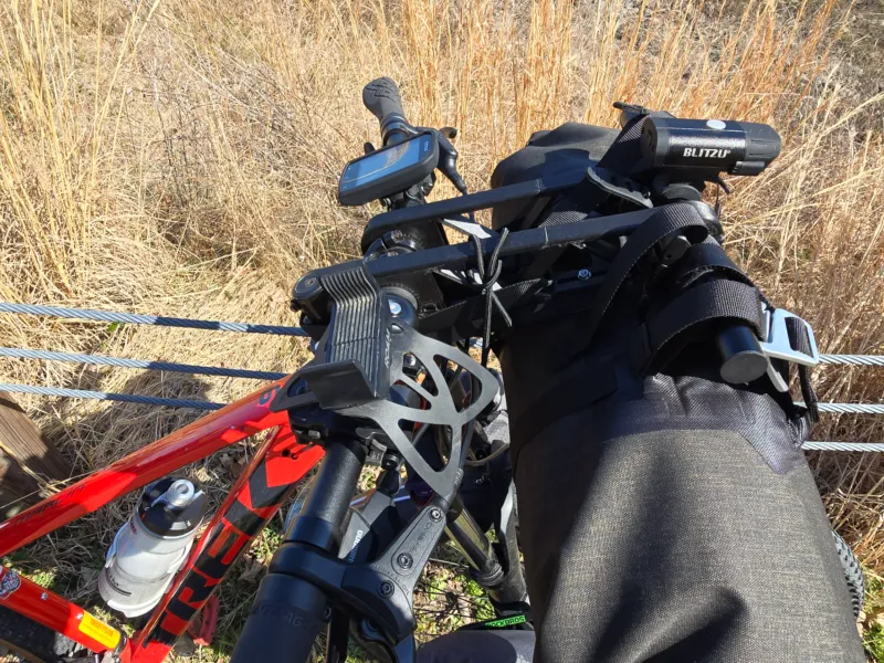Extension for handlebar for bikes.  Adds a second handlebar.