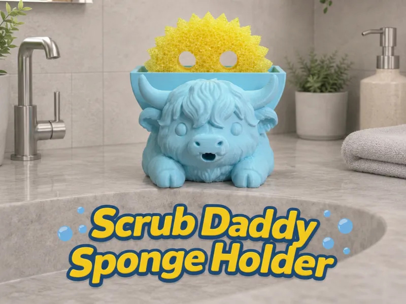 Bonnie the Highland Cow Scrub Daddy Holder