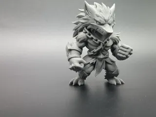 Beast Gladiator - Chibi Fantasy Werewolf Warrior