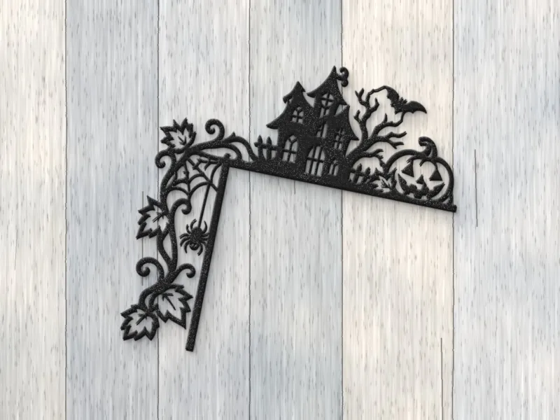 Haunted House Corner Door Topper