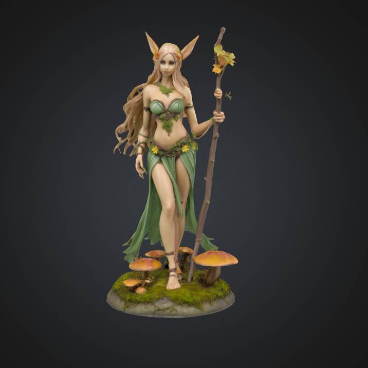 elven female druid game rpg