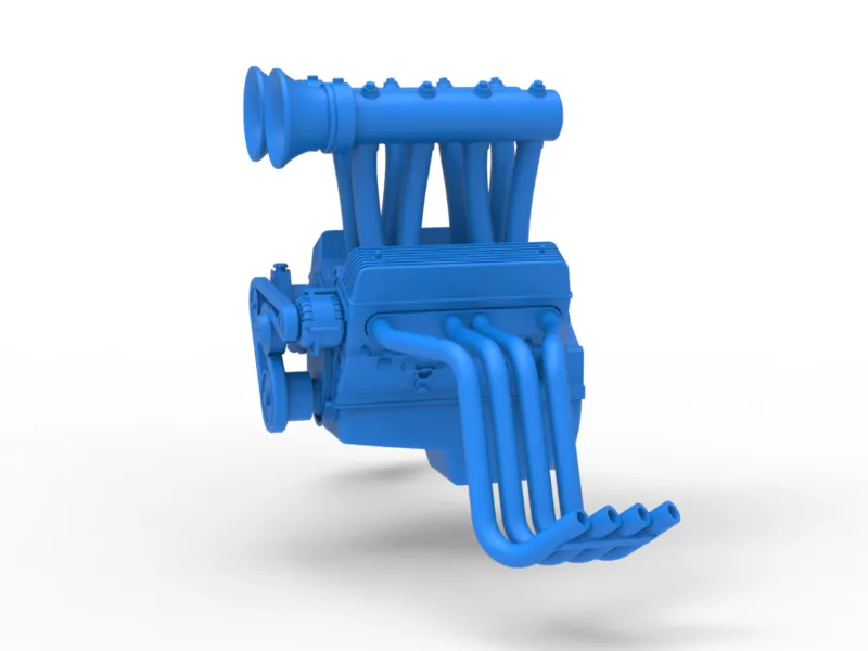 Engine V8 for vintage dragster Version 11 Scale 1:25