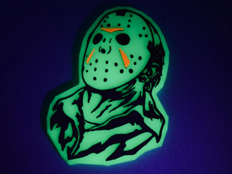 Jason Voorhees Porträt 8-mm-Magnet v2