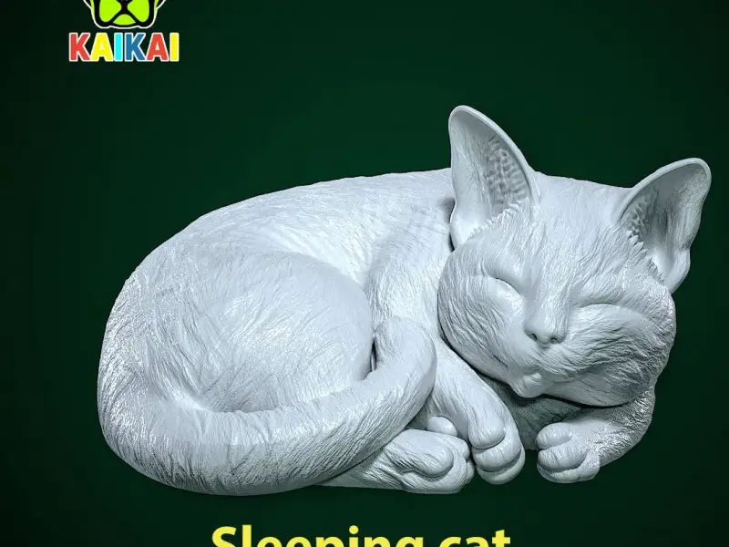 Cat sleeping model - cat statue - 3D print
