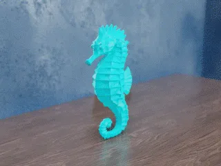 Low Poly Seahorse